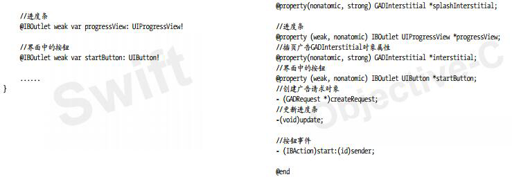 ViewController類定義、屬性等的相關(guān)代碼二